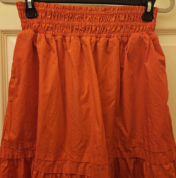 Quince Vibrant Orange Maxi Skirt - Picture 2 of 3
